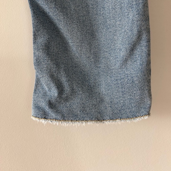 MAJE Light Blue Distressed Jeans with Butterfly Patch - Picture 7 of 9